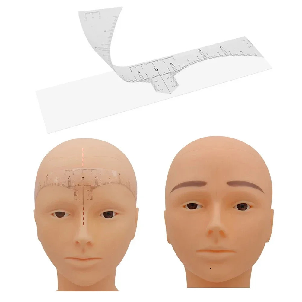 Eyebrow Ruler Sticker Disposable Microblading Permanent Makeup Tattoos Adhesive Eye Brow Stencil Ruler Eyebrow Tool 1 Roll 50pcs 250224