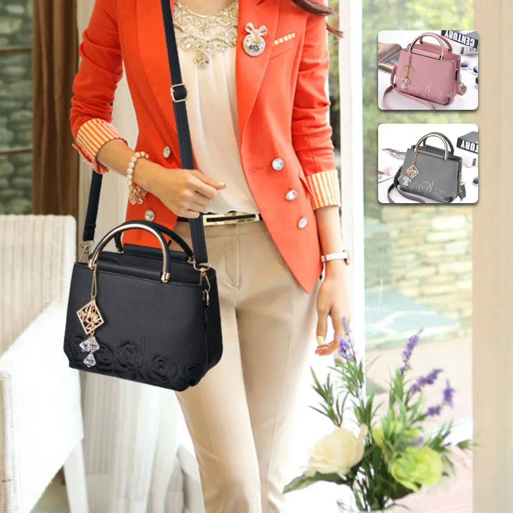 Ship from US Women Handbag Shoulder Messenger Bucket Bag Casual Tote Stylish Ladies Large Capacity PU Crossbody 250227FBB