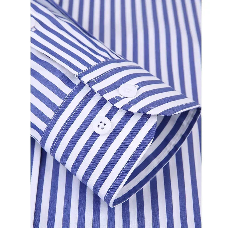 Shirts for Men Elegant Mens Shirts Mens Clothing High Quality Stripe Pattern a Fashion Check Shirt Long Sleeves Man 250224