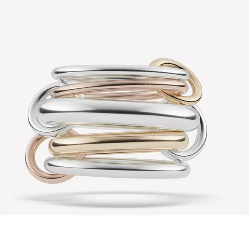 Band Rings Designer Spinelli Rings Luxury Industrial Stacking Rings Jewelry Designer For Womens Mens Stackable Gold 925 Sterling Silver Multiple Ring