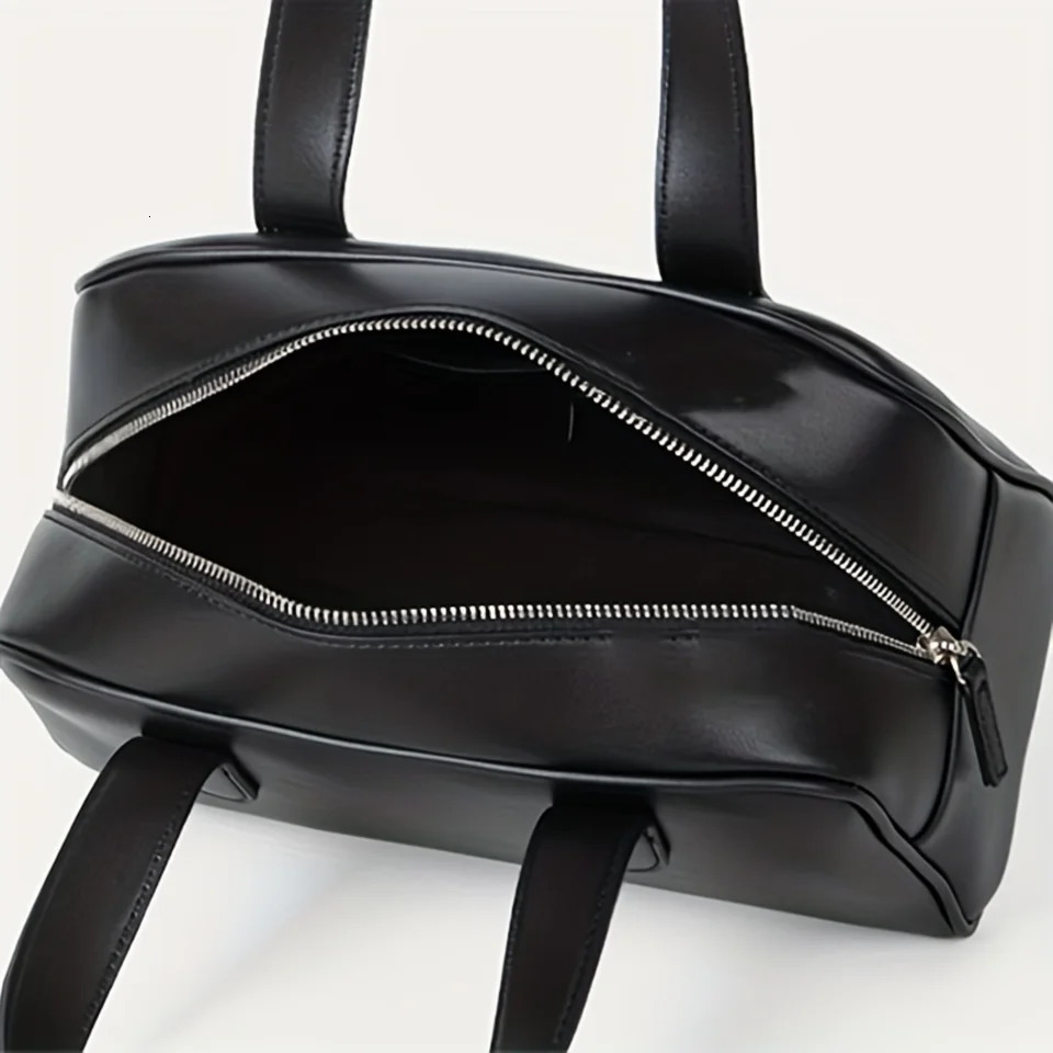 Ship from US Minimalist Solid Color Boston Bag Lightweight AllMatch Satchel Womens Simple 250227FBB