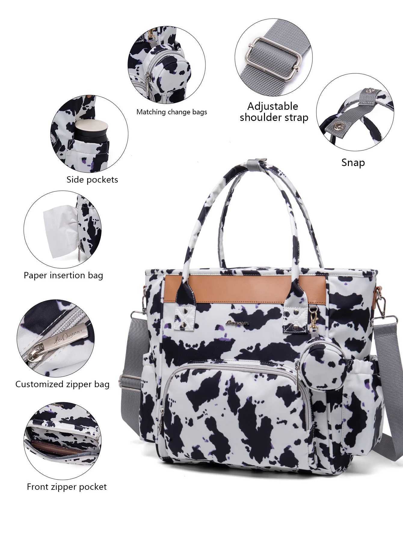 Diaper Bags Large Maternity Bag for Baby Diaper Maternal Mommy Bag Quilted Nappy Maternity Packs Toiletry Labour Luggage Bag Mom Travel Tote Y2502271K