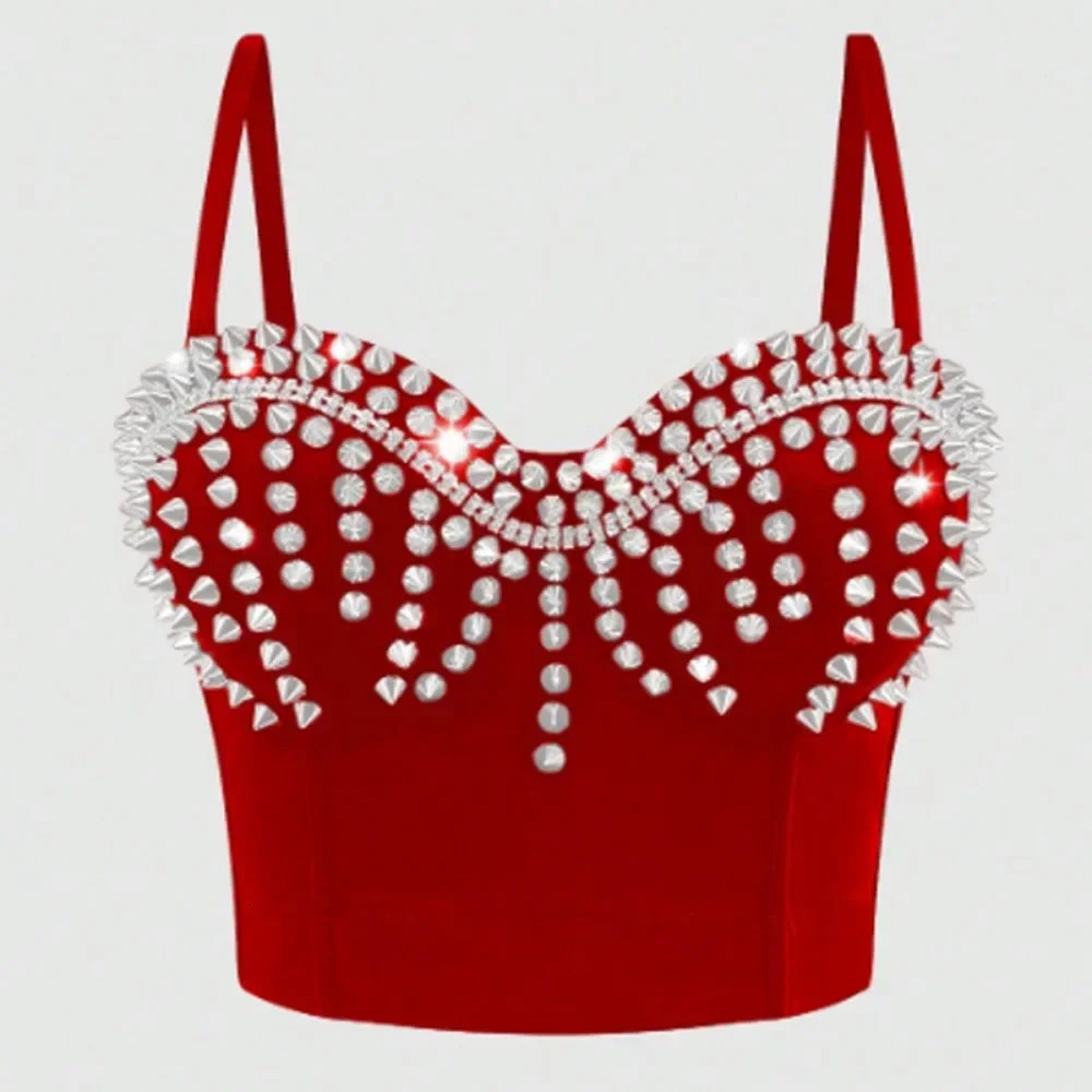 Camis Tees Corset Sexy Top Summer Tank Women Clothing Y2k Tops Fashion Clothes Streetwear Stage Show Party Club Bling Shirts 250226