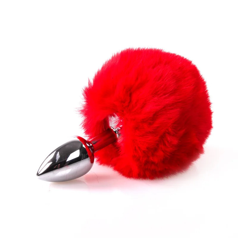 Rabbit Tail Steel Anal Plug Tickler Sex Toy bdsm Fetish Clitros Adult Bunny Butt Naughty Furry Slave Role-play Flirting Women 250227