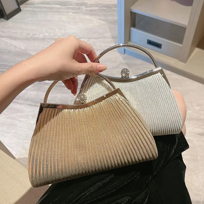 ISKYBOB d Evening Clutch Bag Womens Shiny Banquet Dressed Glitter Purse Ladies Wedding Party Handbag 250226