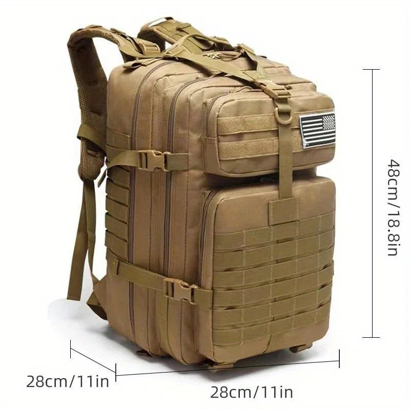 Ship from US 1pc Mens 1000D Nylon Waterproof Trekking Fishing Hunting Bag Outdoor Rucksacks Sports Camping Hiking Backpack 250227FBB