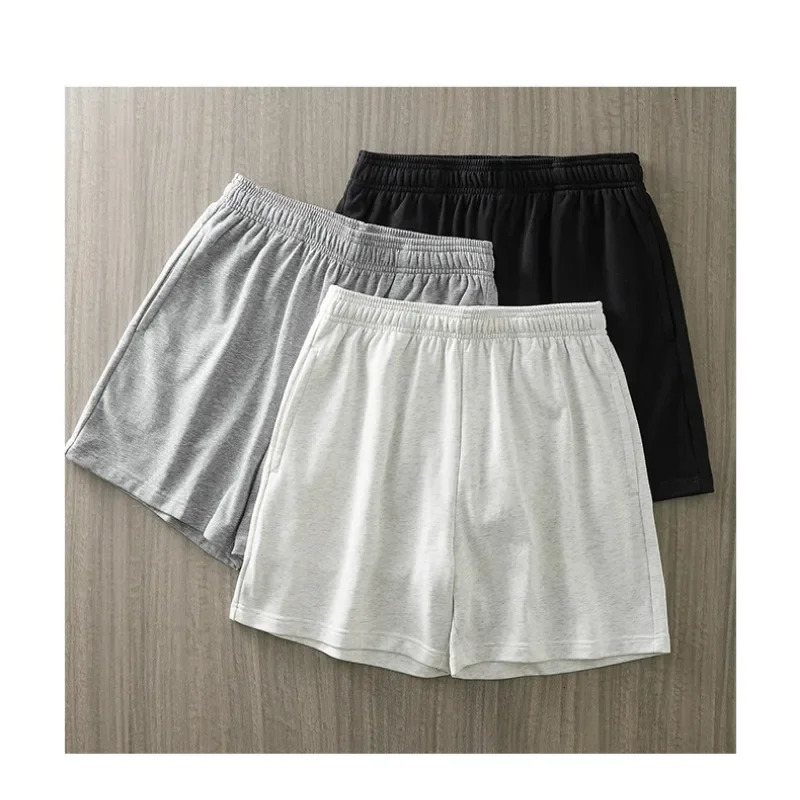 High Quality Cotton Shorts Summer High Street Casual Drawstring Loose Mens Womens Shorts Fitness Shorts Sweatpants 250226