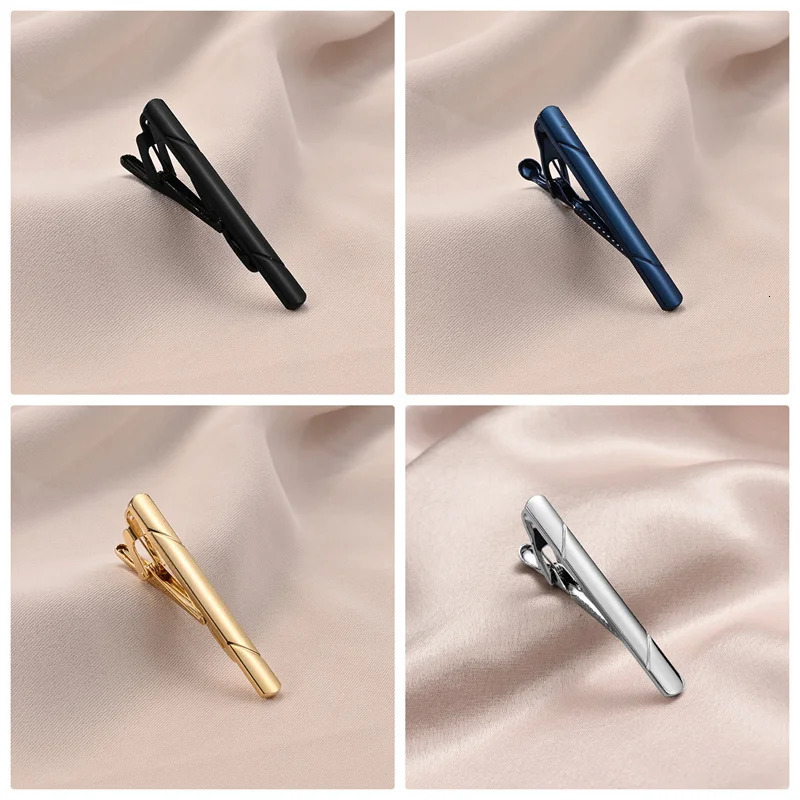 7/8/10 PCS Tie Clip Set With Gift Box Wedding Guests Gifts Metal Man Shirt Cufflinks Mens Gift For Husband Jewelry 250227