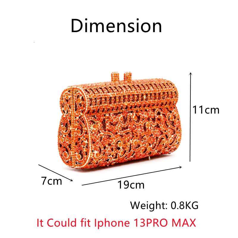 Fashionable Green wer Rhie Metal Women's Vintage Bag Designer Clutch Party HandBag Wedding Purse