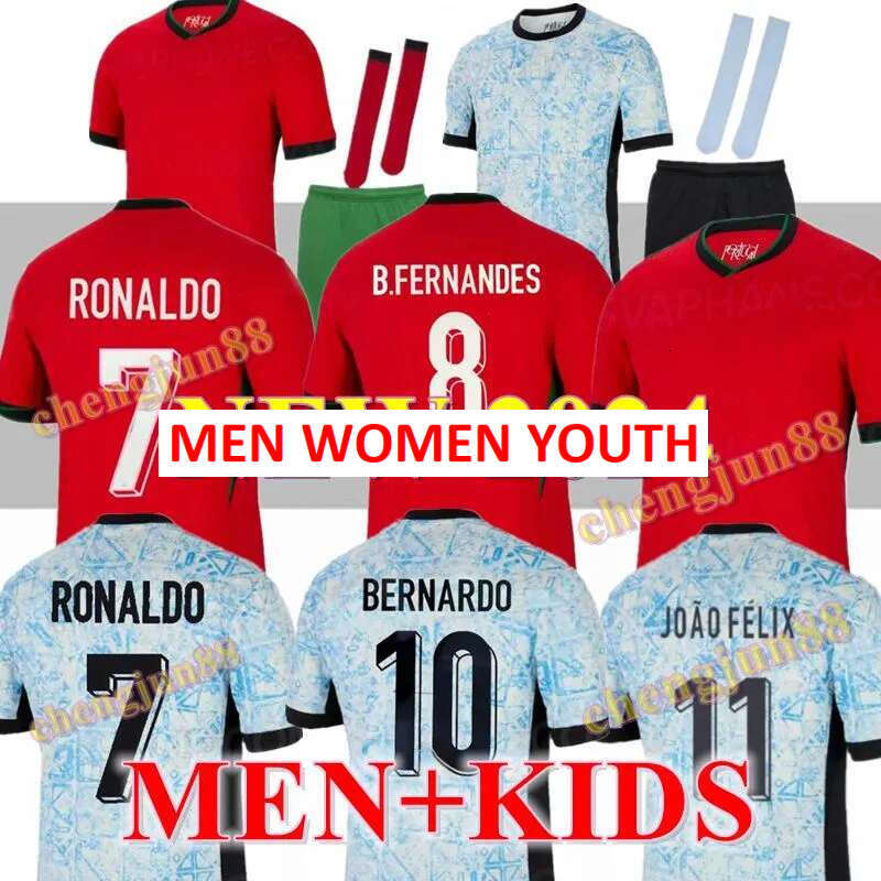 24 25 Portuguesa Portugal Soccer Jerseys FERNANDES RONALDO Cristiano Portugieser 2024 Euro Cup Football Shirts Men Kids Kit Team B.FERNANDES JOAO FELIX Al r FC