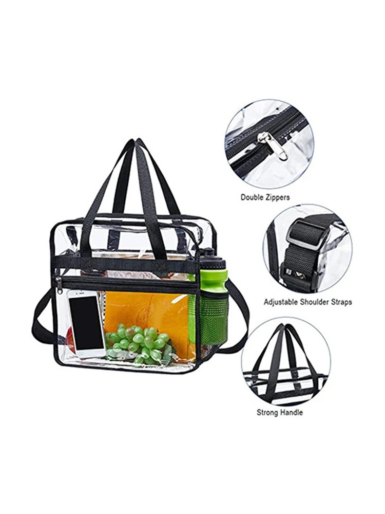 PVC Clear Waterproof Wash Bag Large Capacity Travel Shopping Storage Tote Clutch 250221