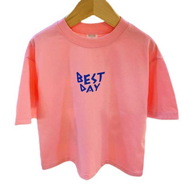 T-shirts Cotton childrens cartoon printed short sleeved T-shirt summer dress boys stylish top summer baby half sleeved childrens clothingY2502276DWT