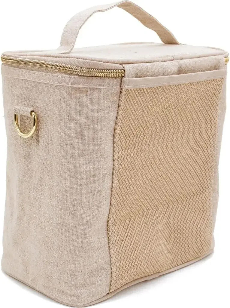Ship from US Lunch baginsulated lunch bag for work travel and picnic linencotton machine washable 250227FBB