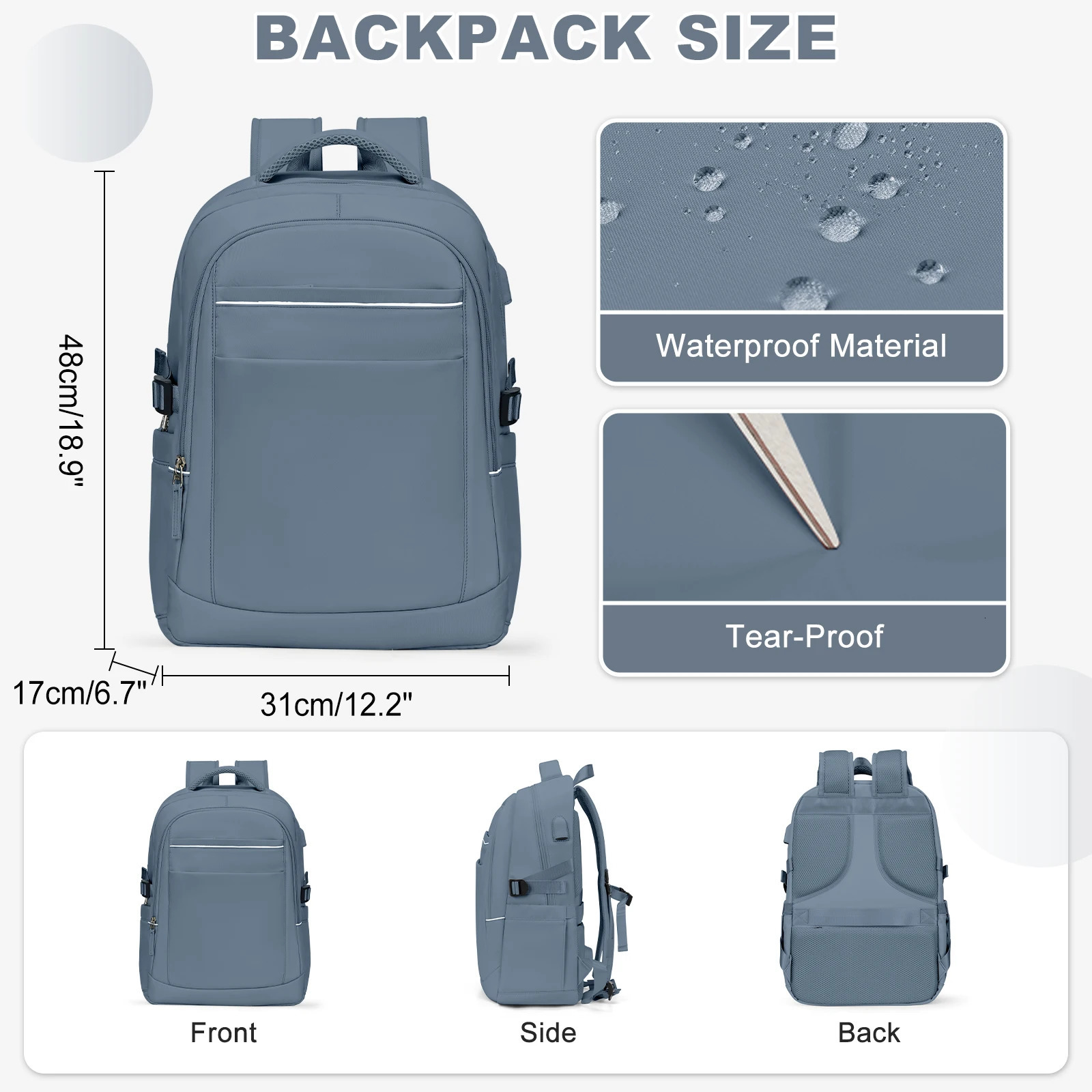 Ship from US Clearance Backpacks College Backpack Bookbag For Women Mens Black Work Laptop Lightweight Travel Carry On 250227FBB
