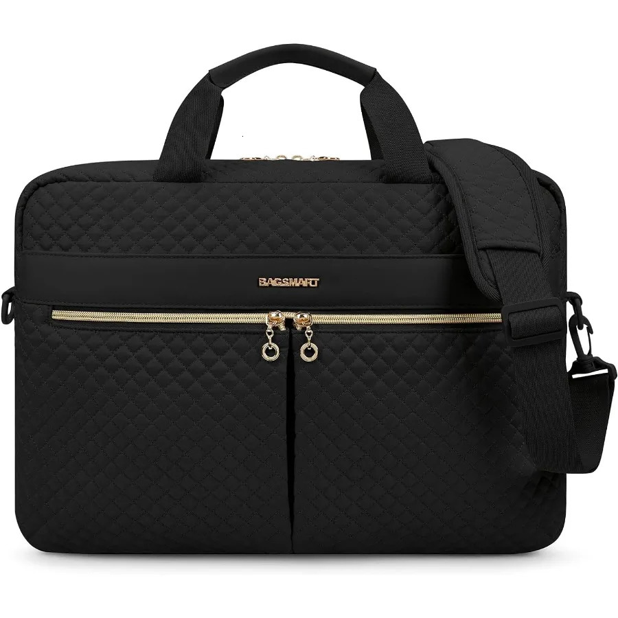 Ship from US BAGSMART 173 156inch Laptop Bag Womens Computer Messenger Office Travel Business Black 250227FBB