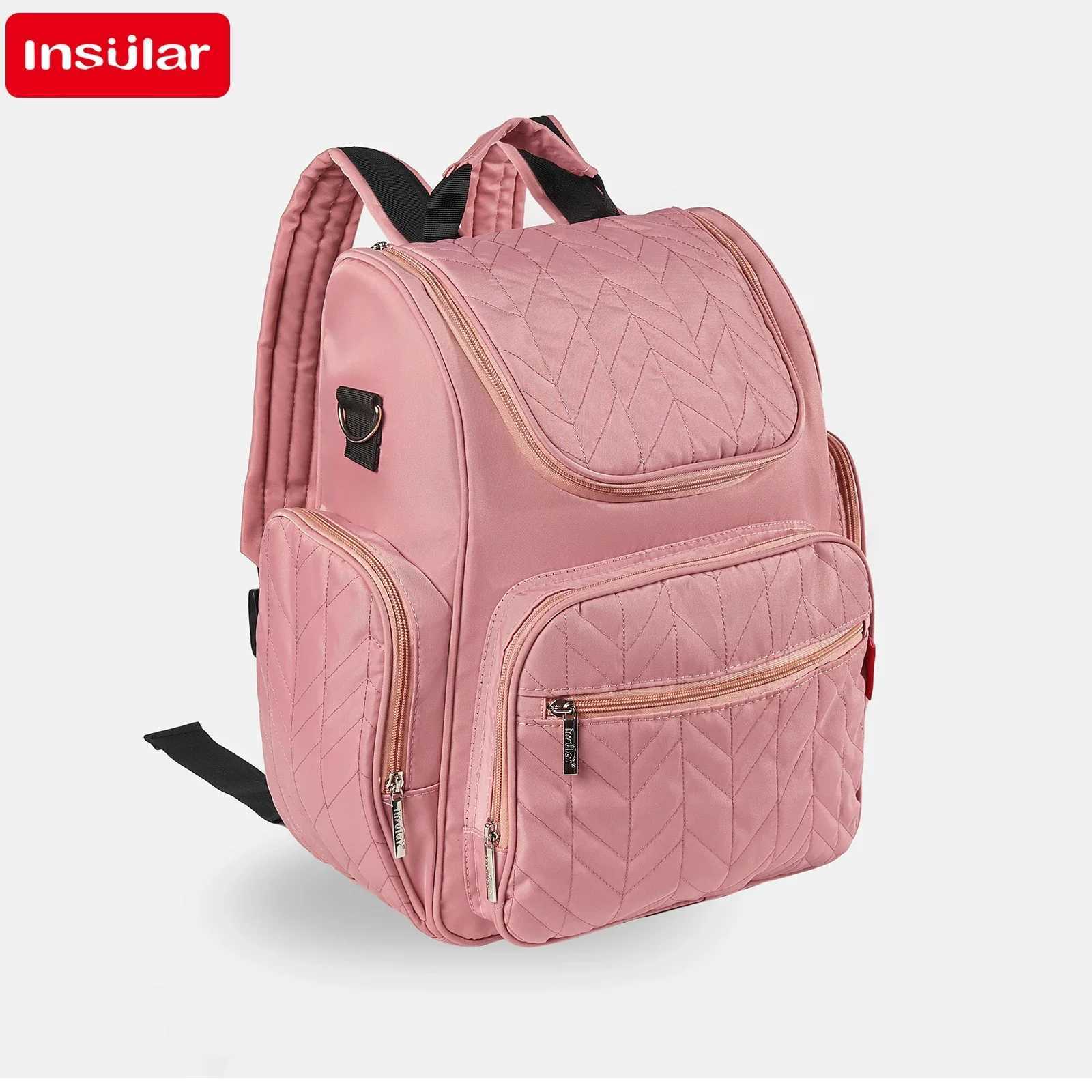 Diaper Bags Simple and stylish mother bag new PU backpack womens casual large capacity milk storage bag splash proof mother bag Y250227LO1D