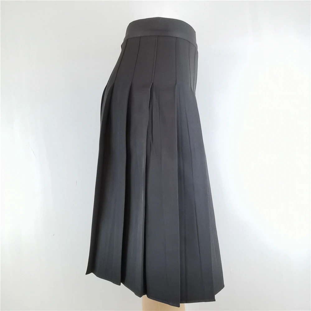 58cm Long Pleated Long Skirt Korean Fashion Clothing Black White Plus Size Cosplay for Women Harajuku Gothic Y2k Skirt 250226