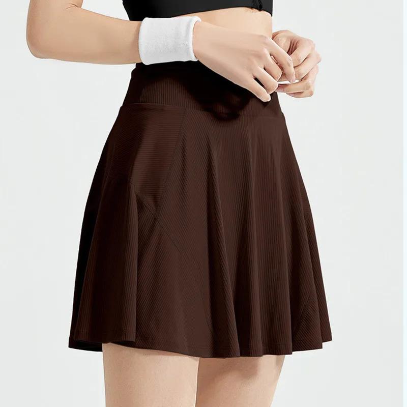 #3442 Summer Skirts Womens Thin High Stretch High Waisted Skirt Female Sexy Pleated A Line Skirt Solid Color 250224