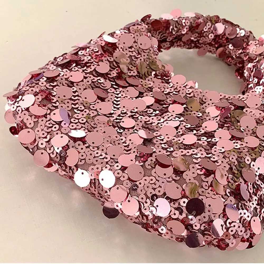 New Arrival Silver Sequin Bag Casual Purse Mobile Phone Bag Blingbling Handbag Underarm Bag Make Up Bag Outdoor T250227