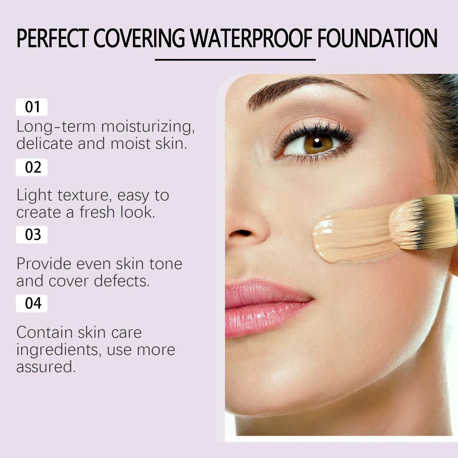 EELHOE 30ML Ivory White Concealer Foundation Full Face Long-lasting Cover Dark Circle Brighten Matte BB Cream Waterproof Makeup 250222
