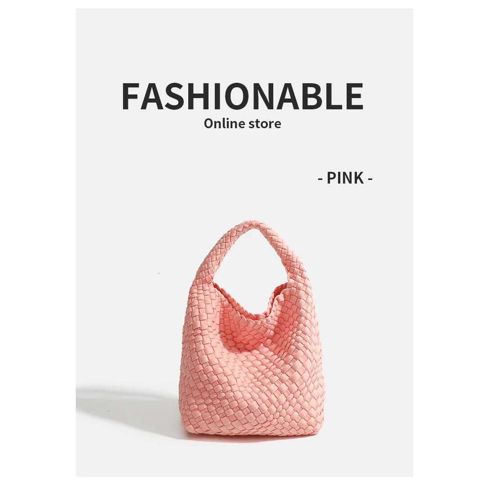 Women's Bags trend women's braided handbags Nylon woven Casual tote Shopping travel Beach genuine brand Versatile bag in promot