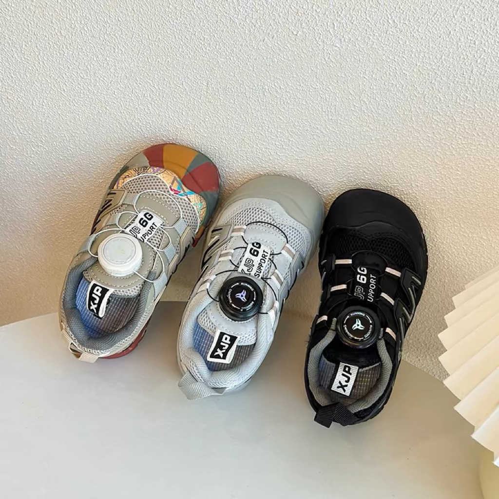 ion childrens sports shoes 2024 Spring and Autumn new style boys outdoor hiking shoes rotating buckle girls breathable running shoes S25226