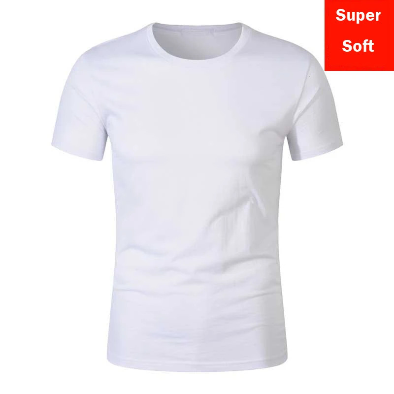 Man Summer Super soft white T shirts Men Short Sleeve Modal Flexible T-shirt white color Basic casual Tee Shirt Tops 250227