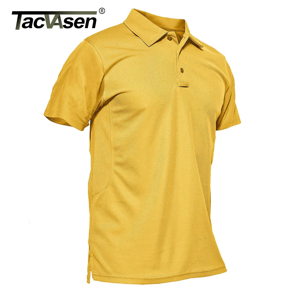 TACVASEN Summer Colorful Fashion Polo Tee Shirts Mens Short Sleeve Tshirt Quick Dry Army Team Work Green TShirt Tops Clothing 250226