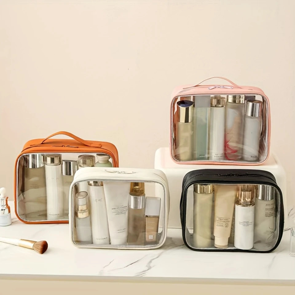 Ship from US Makeup Bag Portable Cosmetic Large Capacity Travel Case Organizer Toiletry With Handle For Women 250227FBB