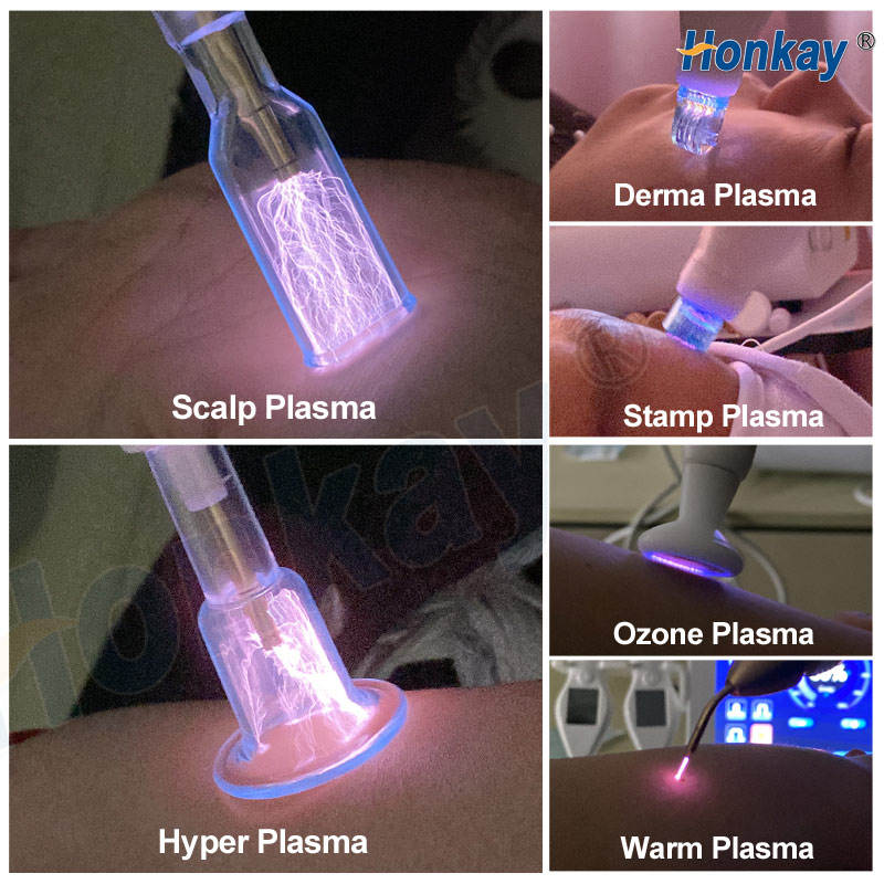 Custom Logo 6 IN 1 Hot and Cold Spark Plasma Beauty Machine Freckle Removal Facial Anti-Aging Face Lifting Care Rejunevation Fusion Plasma Treatment D