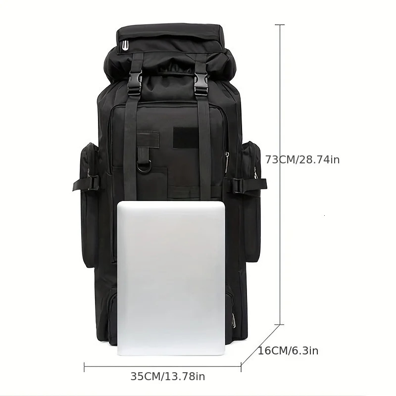 Ship from US 70L Camping Bag Backpack Mountain Mens Travel Outdoor Sports Molle Rucksack Hunting Shoulder Large 250227FBB