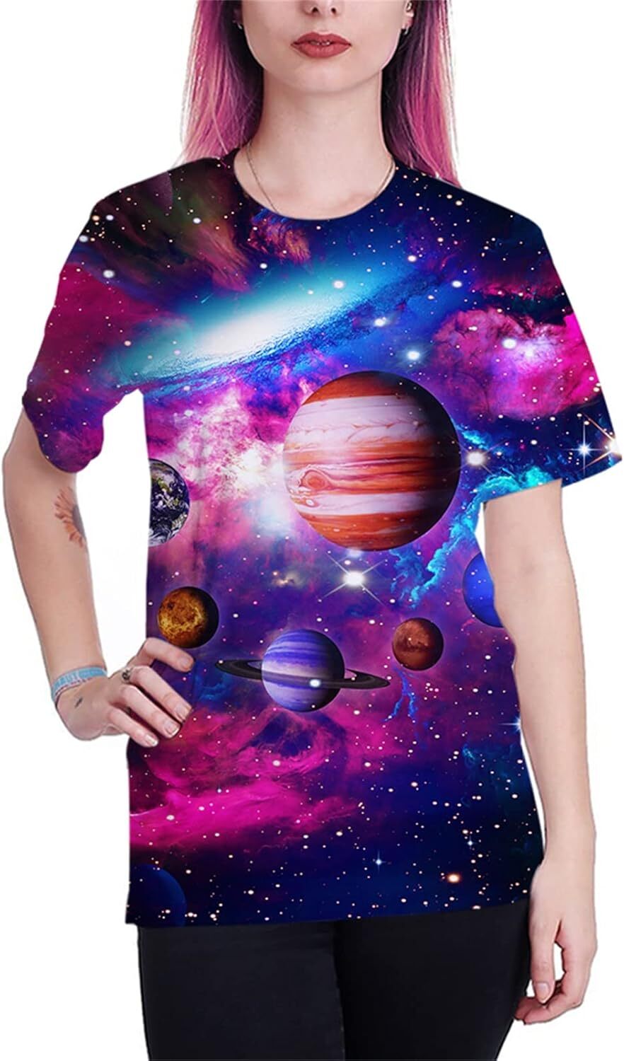 Mens T shirt Men and Women Shirts Unisex 3D Fashion Printed Shirts for Adults Short Sleeve Top T-Shirts tee Casual tops summer clothes coolPurple Plan