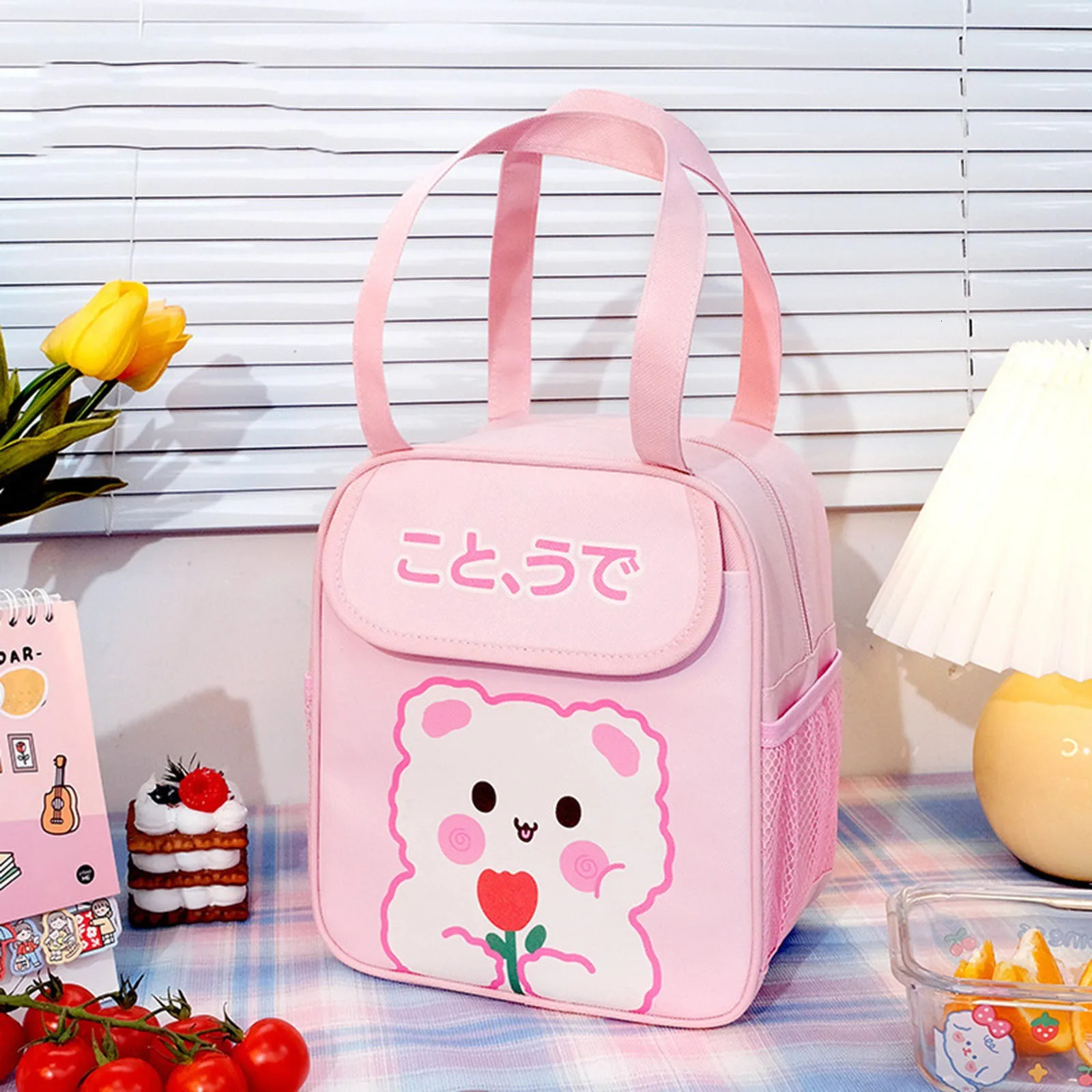 Ship from US Lunch Bag Insulated Cute Box For Girls Reusable Tote Or Cold Portable Bags Womens Teal 250227FBB