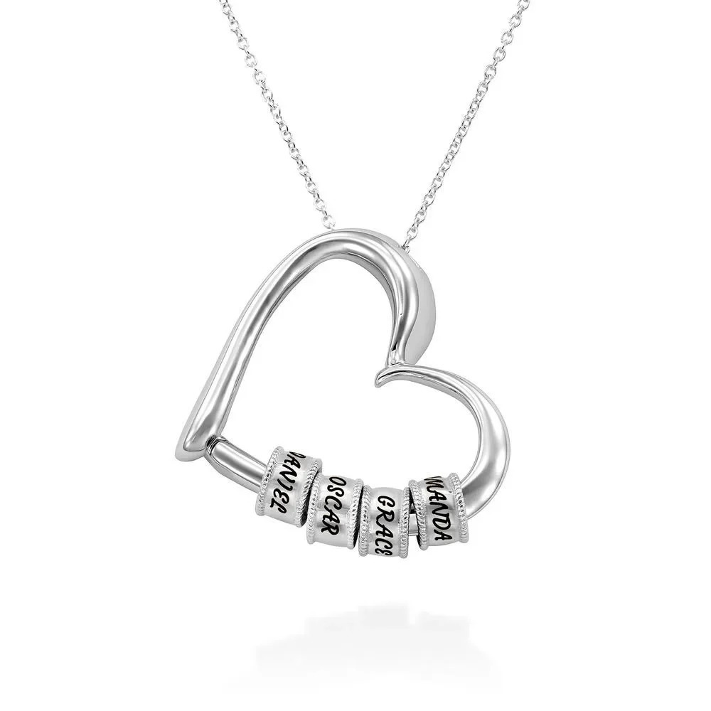 Personalized Heart Necklace Jewelry Custom Name Necklaces Pendants Mothers Day Gift 250117