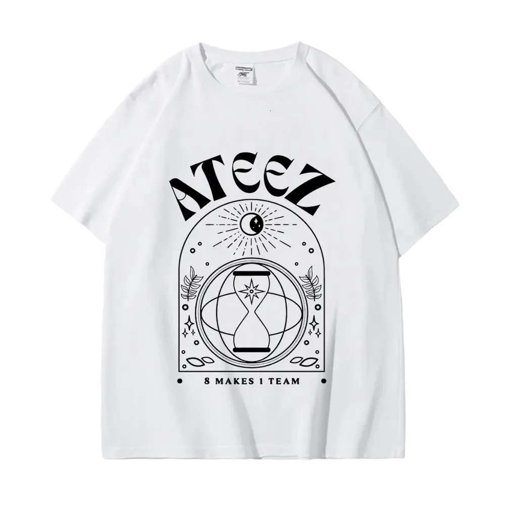 Limited Edition Ateez Graphic T Shirts Fashion Hip Hop Vintage Short Sleeve Tshirt Men Women Harajuku Kpop Oversized Tshirts 250226