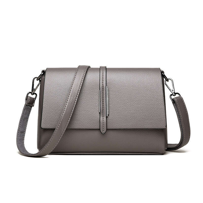 Middle aged 2025 spring new large capacity soft leather casual shoulder diagonal cross women's small square bag