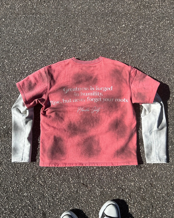Streetwear Double Layer Long Sleeve Round Neck Pullover Y2k Clothes Hip Hop Goth Diamond Letter Print Leisure Sweatshirt 250226