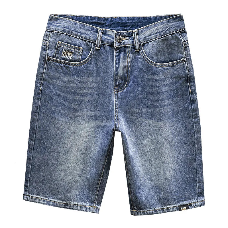 in Vintage Mens Denim Shorts Fashion Straight Bermuda Jeans Slim Soft Casual Short Pants Male Streetwear 250226