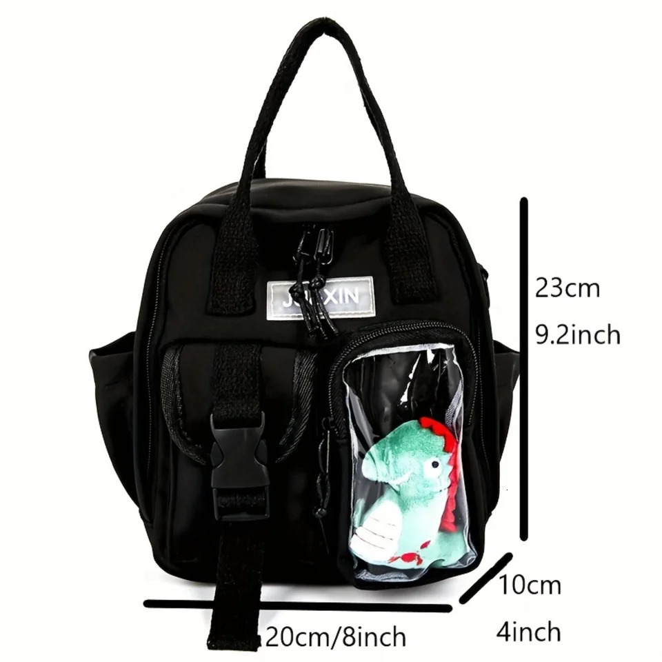 Ship from US Mini Cute Dinosaur Backpack Solid Color Fashion Casual Simple Unique Trendy Versatile Travel Purse 250227FBB