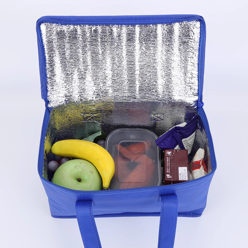 Ship from US Portable beverage beer insulated cooler bag mens womens picnic camping tin foil food box with handle 250227FBB
