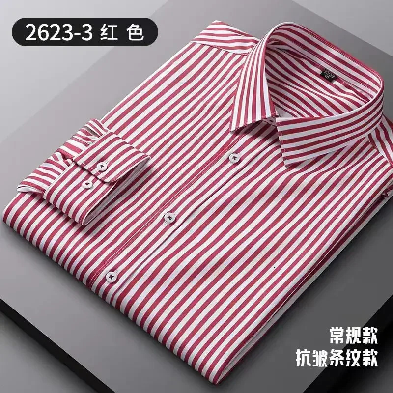 Check Shirt Mens Shirts High Quality Korean Reviews Clothes Long Sleeves Shirts Man Stripe Pattern a Fashion Elegant Mens 250224