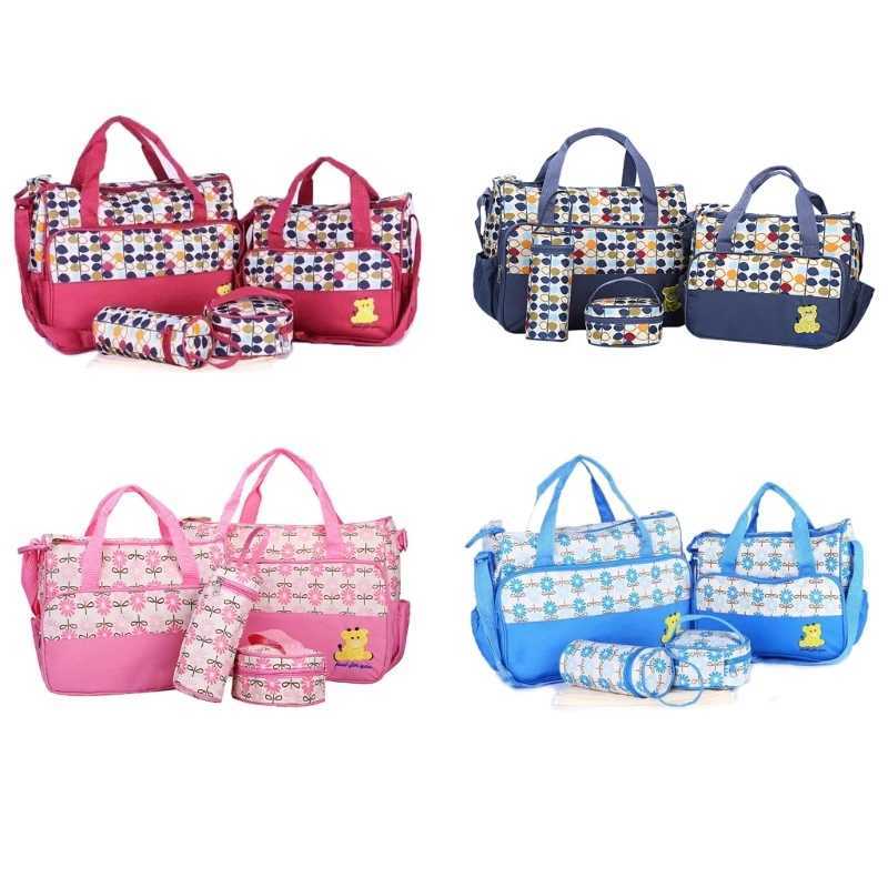 Diaper Bags 5pcs Maternity Bag Set Including Diaper Mat Meal Bag Multifunctional for Hospital and Daily Outings Baby Diaper Storage Y250227CI03