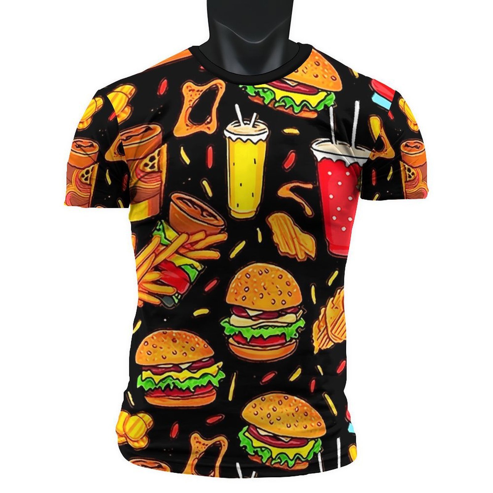 Designer 2025 New T-shirt 3D Printed Rainbow Dazzling Casual Loose Men's Short Sleeved Shirt