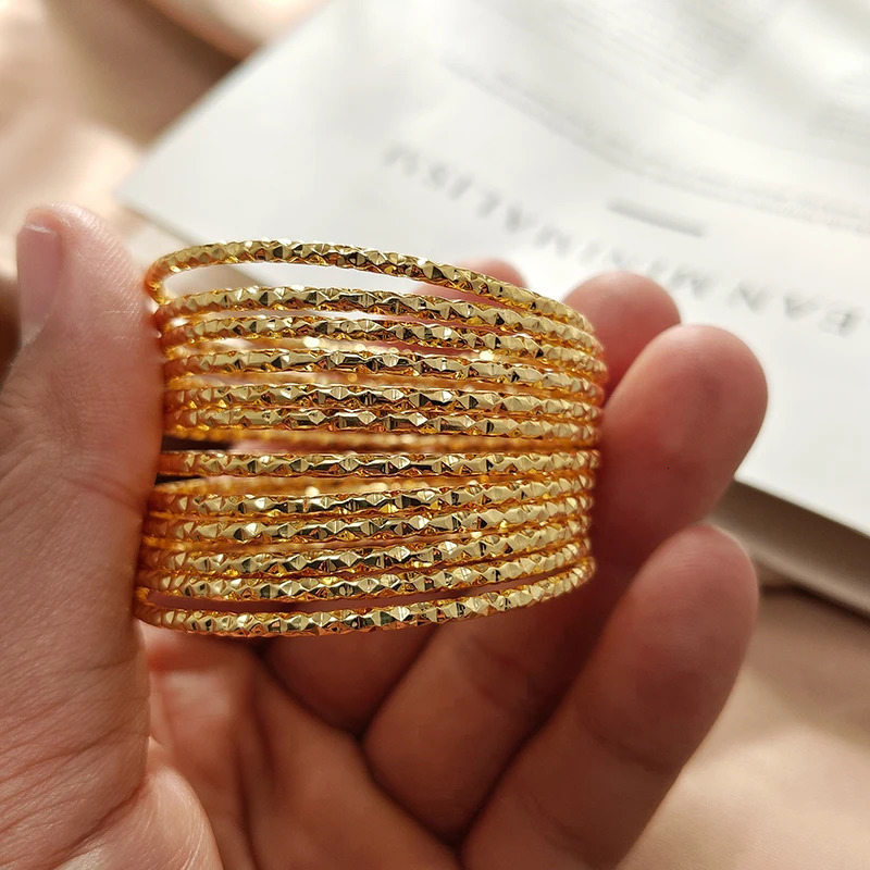 Baby Arabic Indian Jewelry Gold Color Bangles For Kids Copper Baby Bracelets 250227