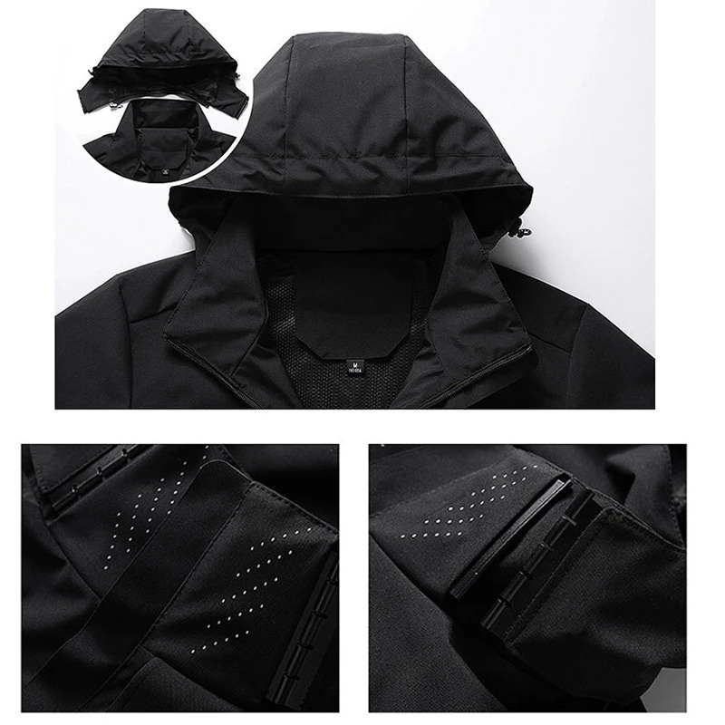 Camping Jacket Coats Men Water Windproof Windbreaker Jacket Male Hiking Clothing Jacket Man Tops Fishing Wearing 250225