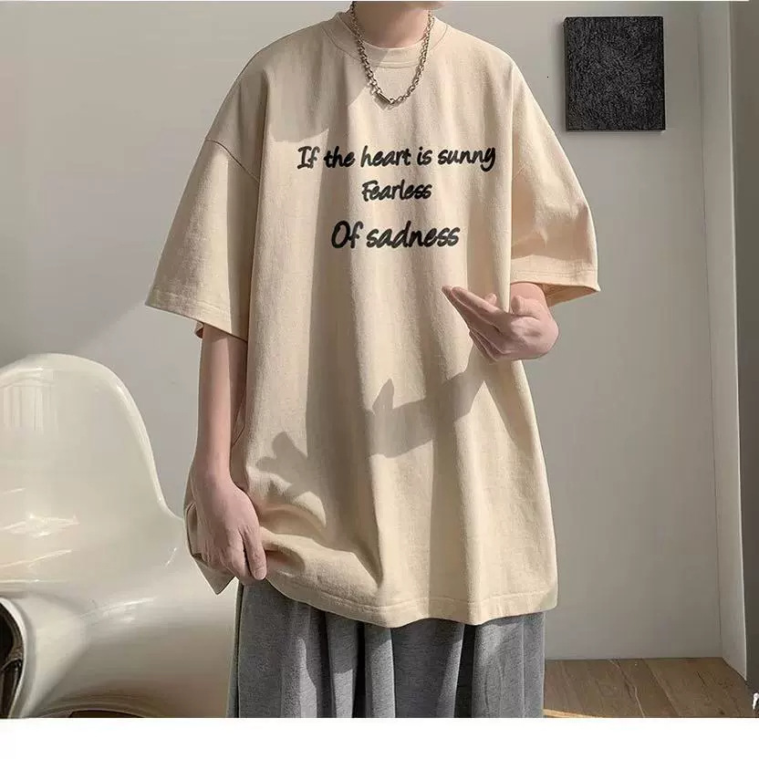 Simple And Slimming Men's T-shirt With Contrasting Color Letter Printed Short Sleeves. Designer's New Niche Versatile Top For Summer 2025