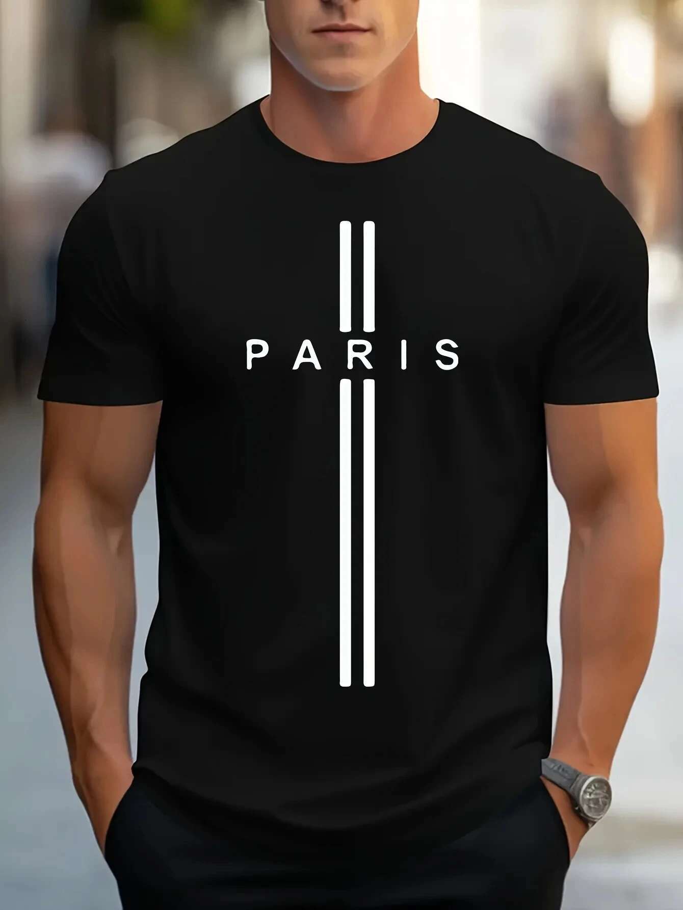 Men's Summer New Loose 3D Printed Designer T-shirt Round Neck Casual Tight Fitting T-shirt Comfortable Breathable Short Sleeved T-shirt