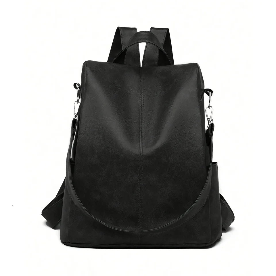 Ship from US Fashionable Casual PU Leather Backpack AntiTheft Travel Sports Ideal For Outing And Daily Commute 250227FBB