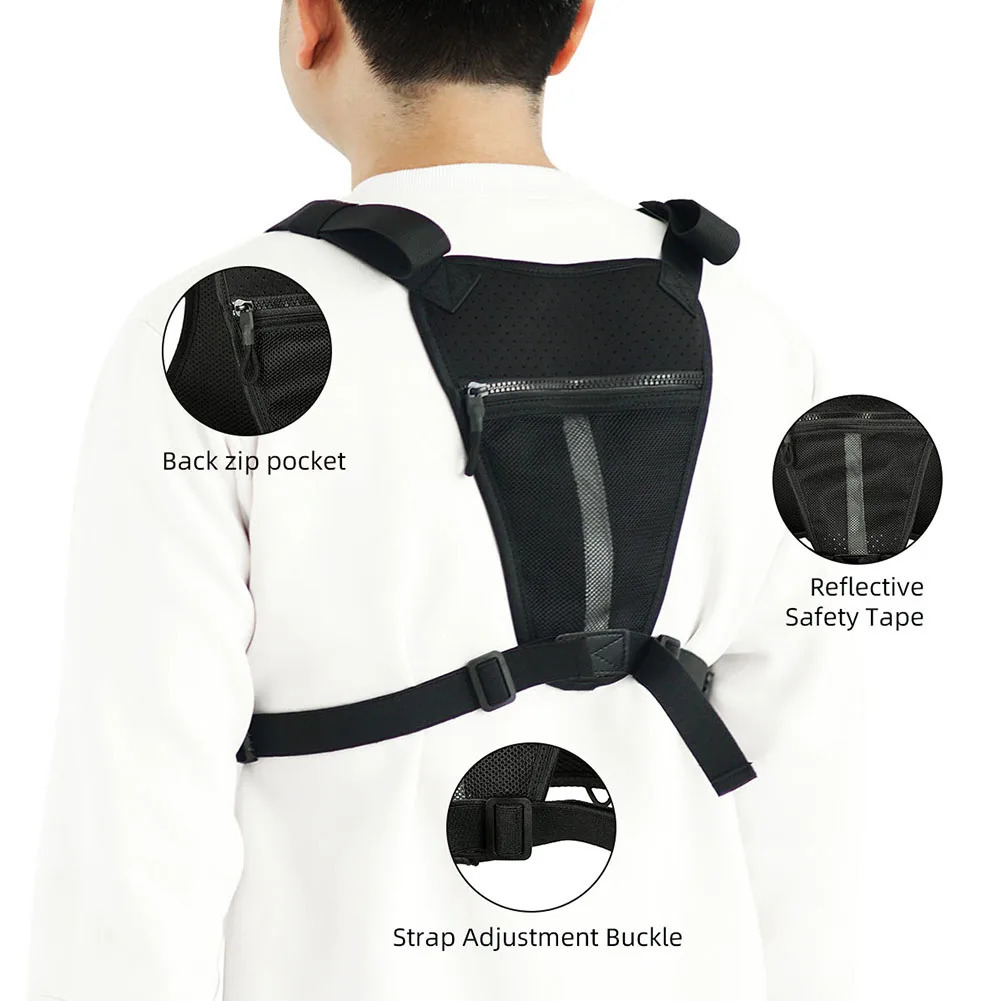 Ship from US Sports Functional Tactical Chest Bag For Men Fashion Hip Hop Vest Streetwear Waist Pack Unisex Black Rig 250227FBB
