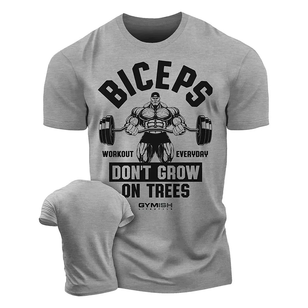 Outdoor Sports Mens Gym T-shirt Summer Fashion Clothing Casual Short Sleeve T-shirt Fitness Tops Workout Tees Clothes streetwear 250226